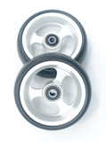 RWC Aluminum Casters Silver (Pair) - Wholesale Wheelchair Parts