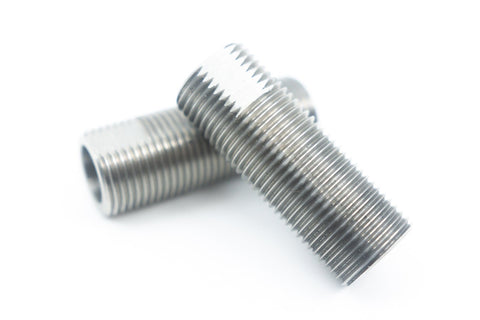 1/2" x 2" Stainless Steel Axle Sleeves with Nuts (Pair) - Wholesale Wheelchair Parts